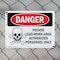 Signmission Poison Lead Work Area Authorized Only Danger Sign, Plastic, 10in W x 7in L, 2PK OS-2PACK-DS-P-710-L-1533 - alternate 2
